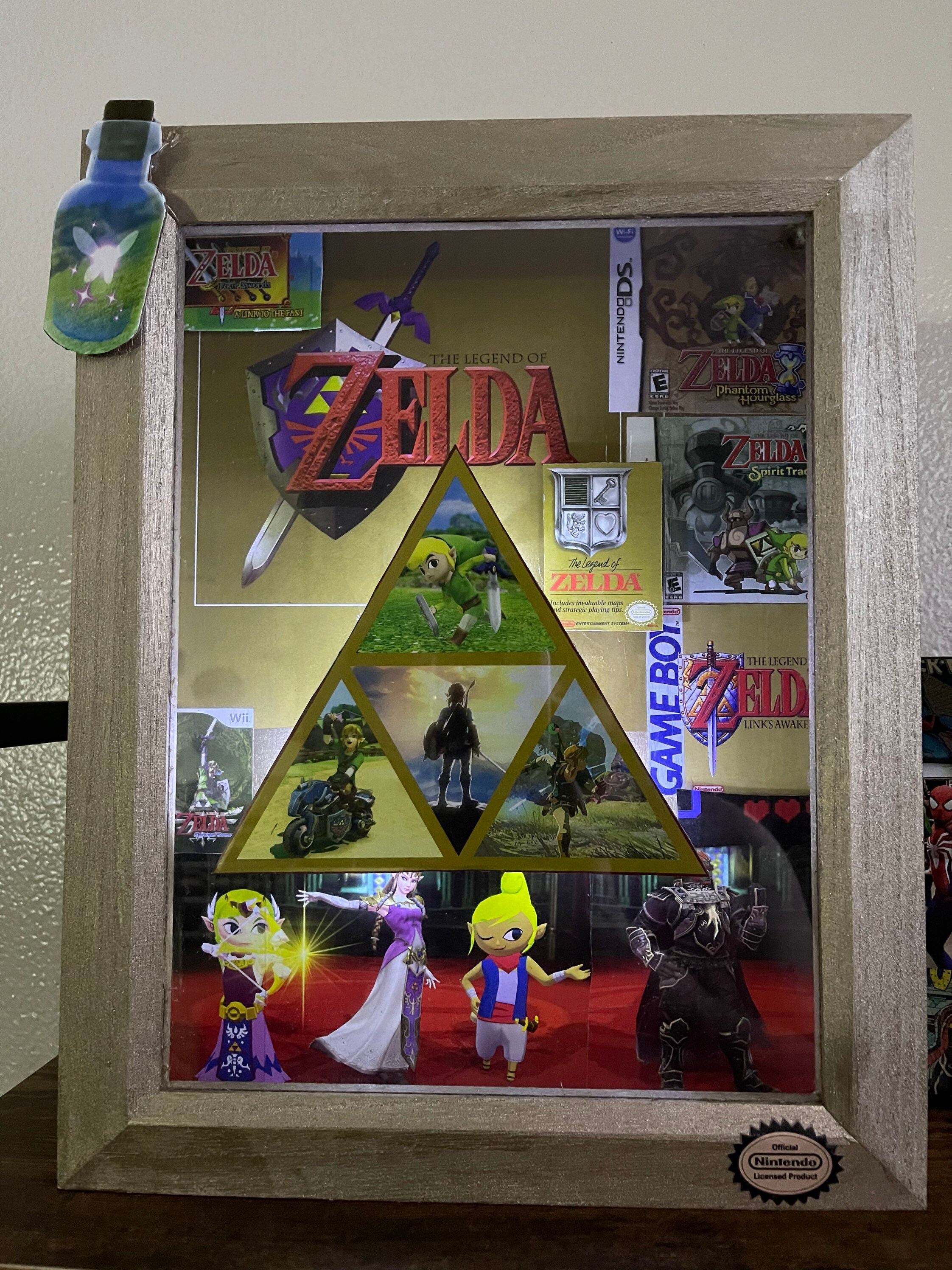 Shadowbox celebrating Legend of Zelda Etsy