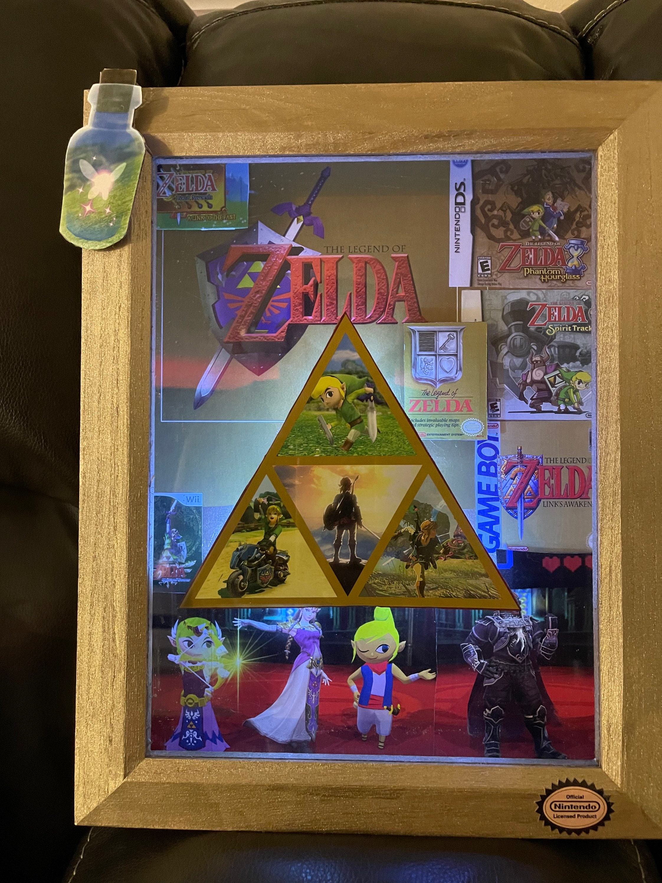 Shadowbox celebrating Legend of Zelda Etsy