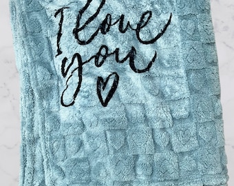 Ik hou van je deken met harten | Perfect sentimenteel hartverwarmend cadeau | Cadeau voor iedereen