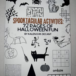 Halloween Fall Coloring Puzzle Activity Book | Kid Maze Word Scramble Crossword WordSearch Fun | Best Seller | Spooky Aesthetic | Autumn Fun