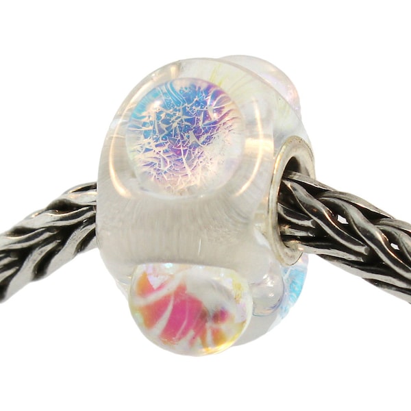 Authentic Trollbeads Glass 62014 Dichroic Ice