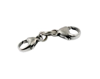 Authentic Trollbeads Sterling Silver 10103 Double Clasp, Silver