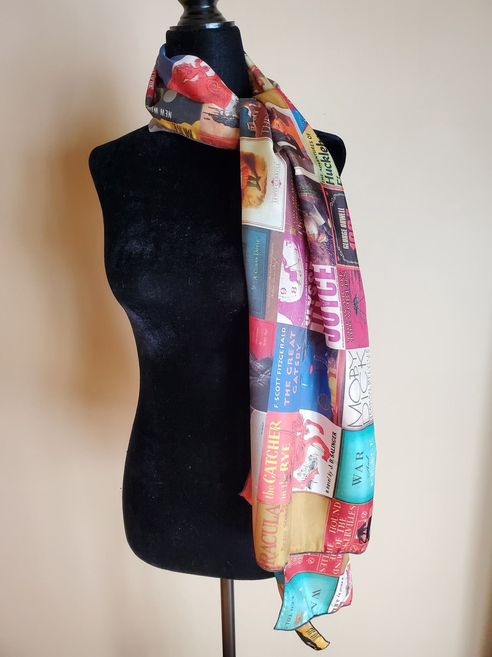 Book Cover Scarf Bookish Scarf Literary Clothing Writer Etsy UK