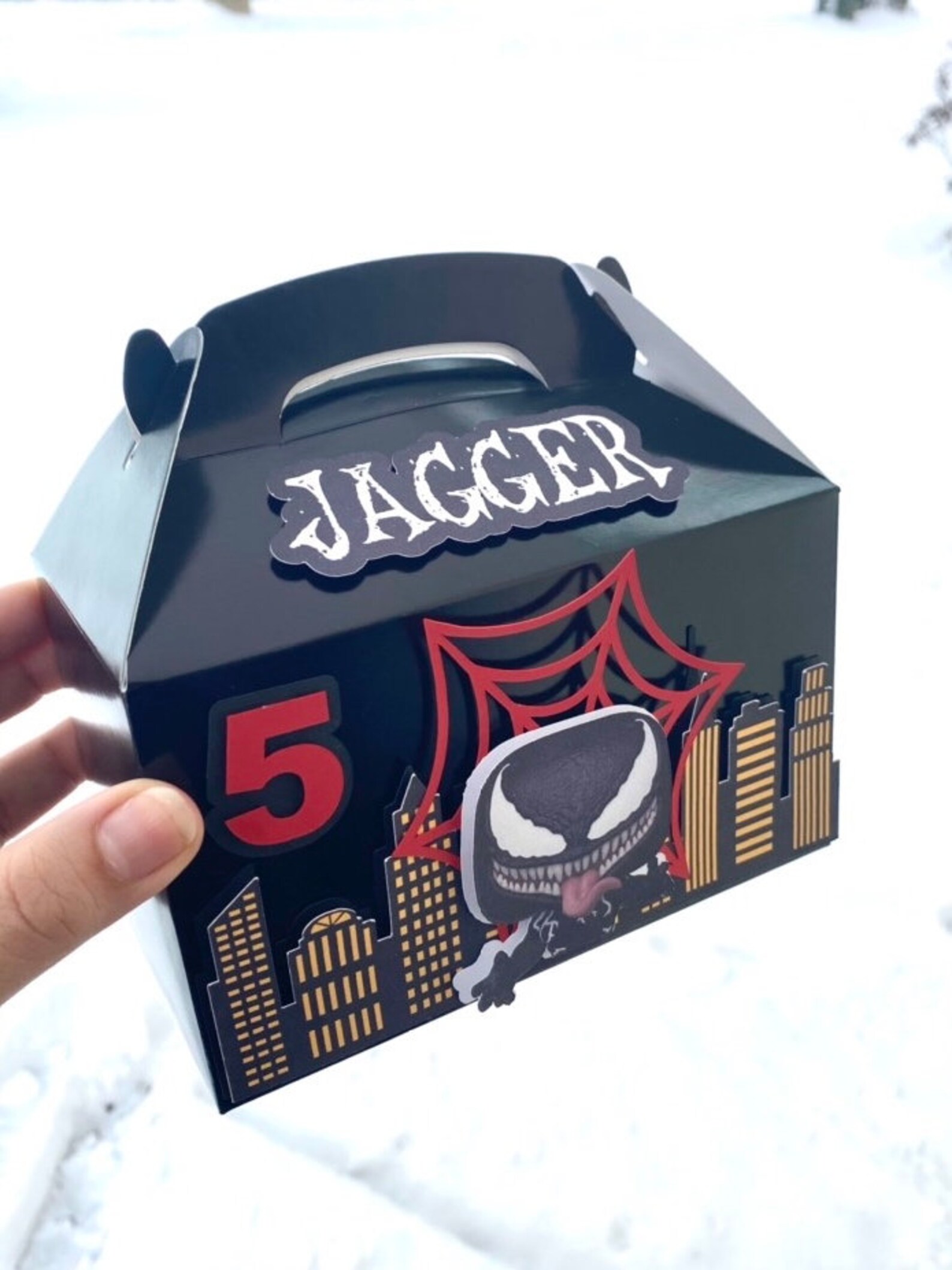 Venom Favor Box Treat Box Favor Boxes Gable Box Custom Box Etsy
