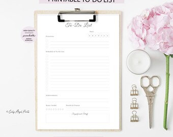 Printable to Do List Instant Download Print at Home Simple | Etsy