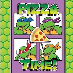 Ninja Turtles * Pizza Time * Ninja * Turtles * Party * Geburtstag * Kinder * Ninja Turtles Pizza Box * Pizza Box Deckel * Teenage Mutant Ninja
