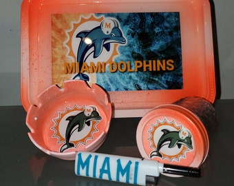 Miami Dolphin Rolling Tray
