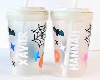 Plastic Sippy Cups Halloween Cat Ghost Toddlers Kids Jack O Lantern Scary Spooky Creepy Turkey Harvest Halloween Party Indoor Outdoor Decoration Decorations Decor Ha Plastic Sippy Cups Halloween Cat Ghost Toddlers Kids Jack O Lantern Scary Spooky Creepy Turkey Harvest Halloween Party Indoor Outdoor Decoration Decorations Decor Ha