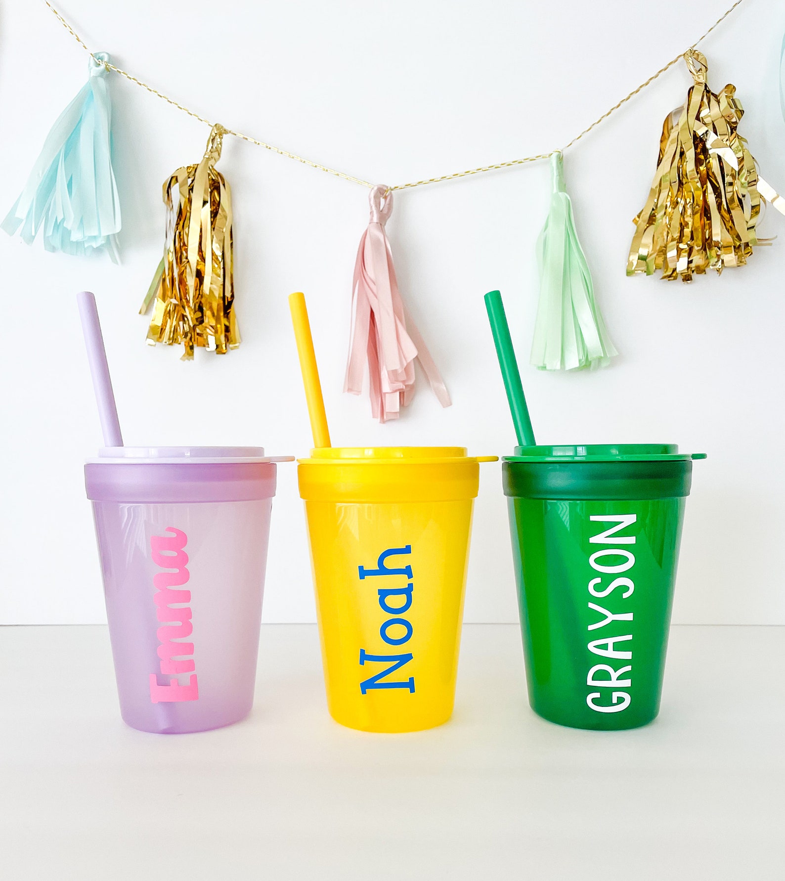 Personalized Kids Cup with Custom Name 13 ounces Straw Cup Etsy