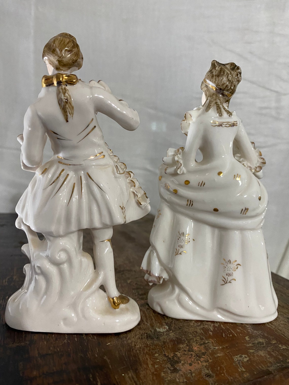Relco Reproduction Bone China Victorian Couple Figurines Made Etsy