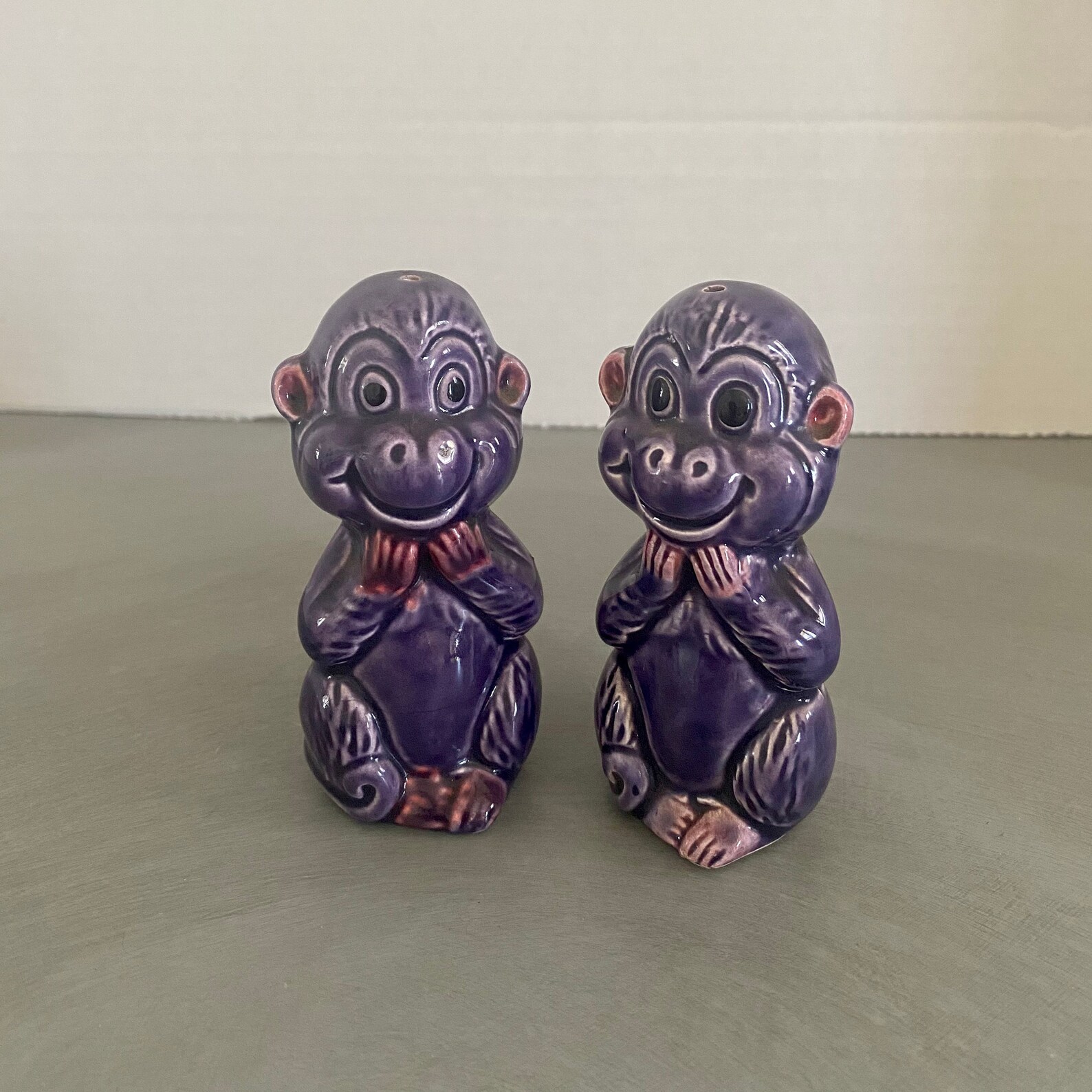 Vintage Purple Monkey Salt and Pepper Shakers. Etsy