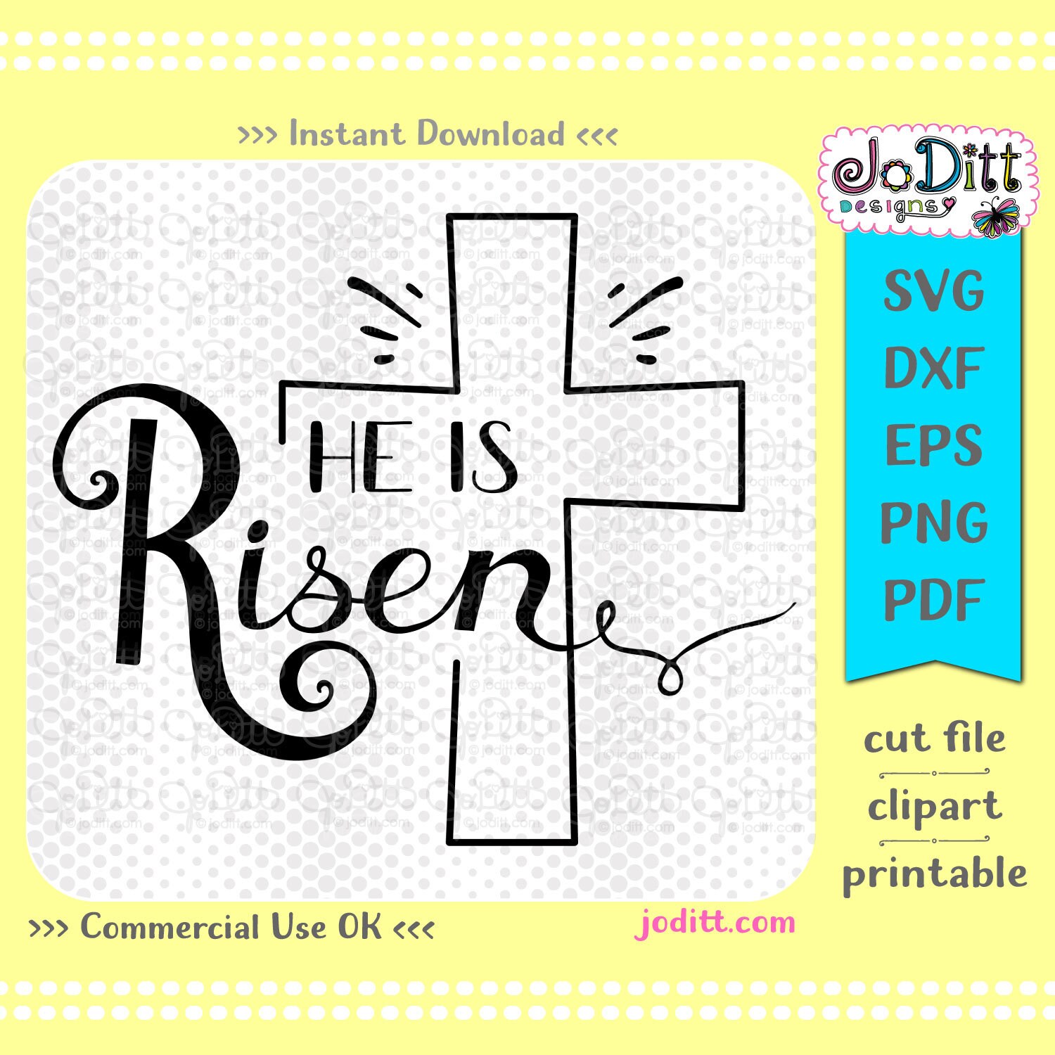 He is Risen SVG Christian Svg Jesus Svg Cross Svg, Faith Svg, Easter ...