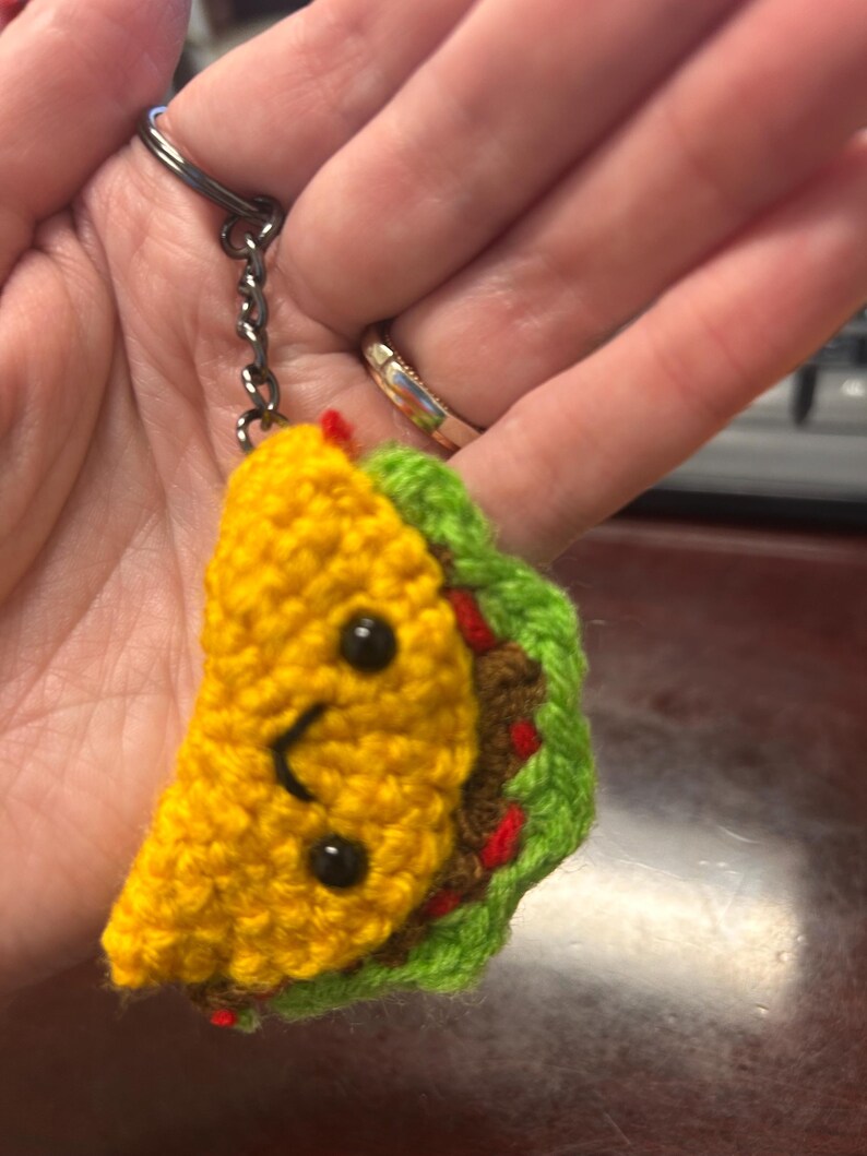 Handmade Crochet Taco Keychain Cute Mini Amigurumi Gift Etsy Handmade Crochet Taco Keychain Cute Mini Amigurumi Gift Etsy