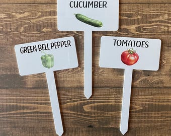 Set of Custom Plant Stakes - Custom Plant Markers Set - Indoor/Outdoor Plant Stake - Garden Markers - Gardener Gift - Metal Plant Marker