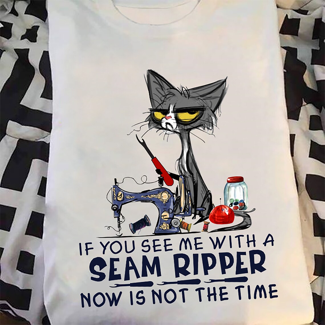 If You See Me With A Seam Ripper Now Is Not The Time Funny Etsy
