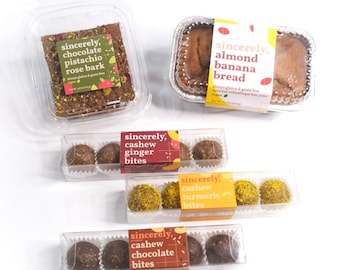 Vegan Treat Gift Box: Gluten-Free, Dairy-Free, Grain- Free, Refined Sugar-Free, Paleo Dessert Sampler