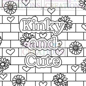 Kinky and Cute, Adult Coloring Sheet