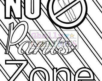 No Pants Zone, Ddlg Coloring Page