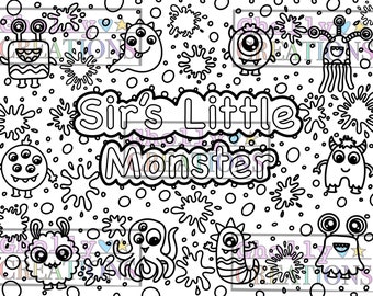 Sir's Little Monster, DDlg/Cgl/Adult Coloring Page