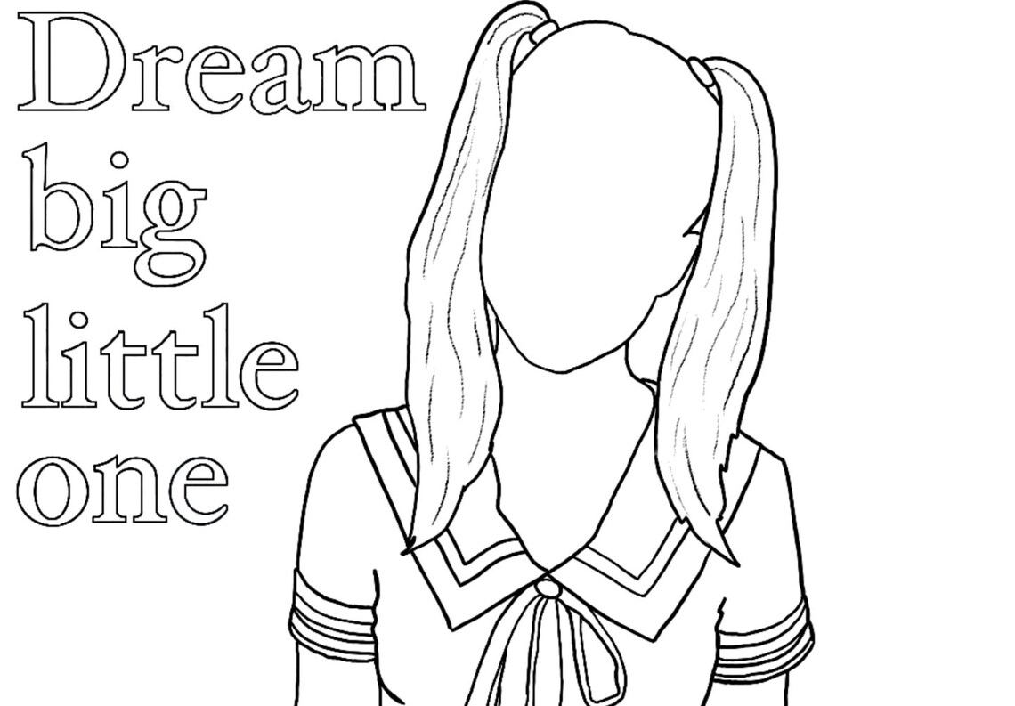 Dream Big Little One Ddlg Coloring Page | Etsy