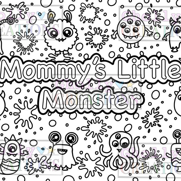 Mommy’s Little Monster Mdlb/Cgl/Adult Coloring Page