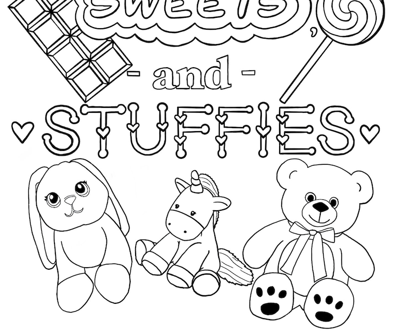 Snuggles Sweets and Stuffies Ddlg Coloring Page | Etsy