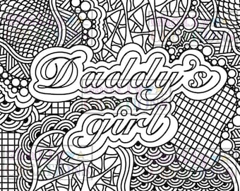 Daddy's Girl, DDlg/Cgl/Adult Coloring Page