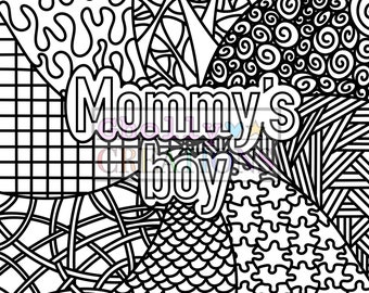 Mommy's Boy, MDlb/Cgl/BDSM/Adult Coloring Page