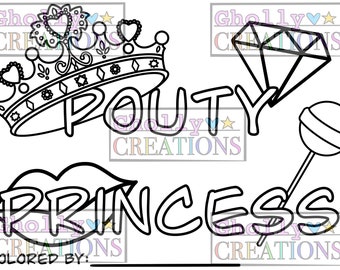 Pouty Princess, Ddlg/Cgl Coloring Page
