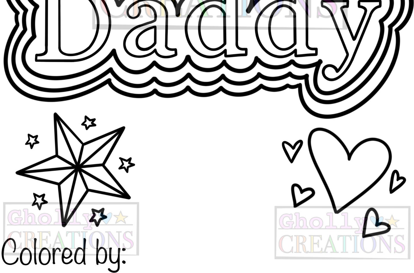 Yes Daddy, Ddlg Coloring Page Etsy