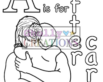 A is for Aftercare, BDSM/Ddlg Coloring Page
