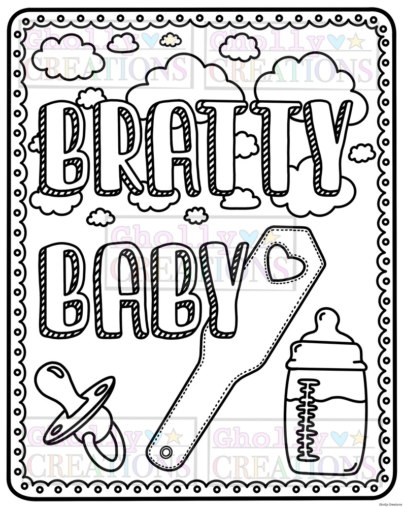 15 Page Kinky Coloring Set, Adult/bdsm/ddlg - Etsy