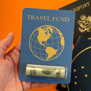 Reisfonds geld kaart cadeau avontuur minnaar cadeau geldhouder koepel vakantie budgetplanner reizen kerstornament cadeau voor reizigers