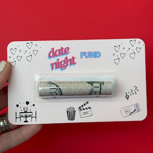 Tarjeta de regalo con dinero para una cita nocturna, ideas para regalos de aniversario, regalos románticos para esposa