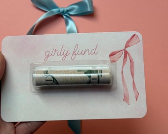 Coquette Bow Girly Gift Ideas Fund Money Card for girls | Teen gift for 12th birthday | Birthday gift ideas for girls