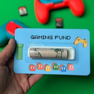Geldspielkarte Geschenk |  Teenager Geschenke Jungen Bargeld Halter Dome für Gamer |  Geburtstagsgeschenk für Gamer Videospiel Geburtstagsparty Arcade