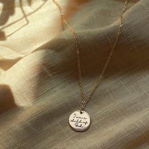 Lds necklace and bracelet I am a child of God gold Christian mormon baptism gift religious jewlery for Her