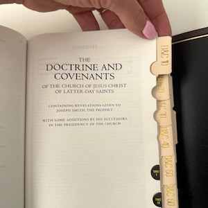 Book of Mormon Doctrine and Covenants D&C and Bible Tab Stickers Laminated Scriptures Tabs Christian Gift Gold Foil or Silver Foil LDS