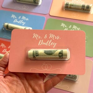 Cartão de dinheiro do fundo de lua de mel para casamento | Ideias para presentes de casamento | Presente romântico para a noiva e o noivo Cartão personalizado