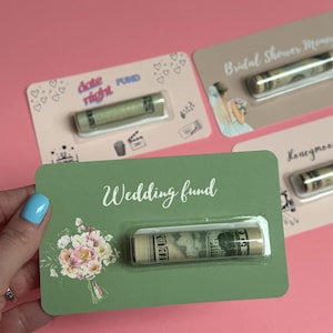Cartão de presente de casamento para noiva | Fundo de presente de lua de mel | Ideias para presente de casamento | Presente romântico para noiva e noivo