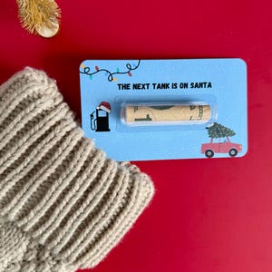 Cartão de Gasolina de Natal | Porta-cartões Santa Money | | Presente para adolescentes | Cartão de dinheiro | Presente de aniversário