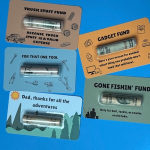 Vaderdagcadeau Geldkaart Tool Lover Gift Cash Card voor papa cadeau-voor opa's vissen vaderdag