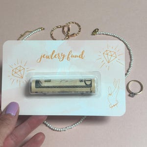 Schmuck Fund Geldkarte | Geschenkkartenhalter | Sparkarte für Schmuck als Geburtstagsgeschenk | Einzigartige Geschenkidee für Sie | Hochzeitsgeschenk