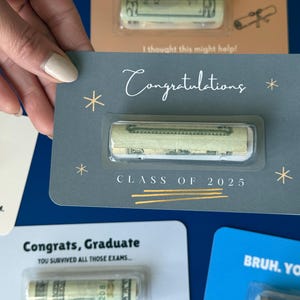 Presente engraçado de formatura Skibidi Bruh para graduados do ensino médio, dinheiro para graduados no final da escola, 6ª série