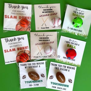 Birthday Sports Party favors School Kids Sport Themed football Birthday football Personalized End of Season Soccer Gift