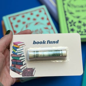 Cartão de dinheiro do fundo de livros para ideia de presente para amantes de livros | Presente de leitor voraz para a mãe | Ideias de presentes exclusivos