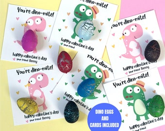 Dino Valentine Classroom Gift |Dinosaur  Hatching Egg Preschool class favor for toddler