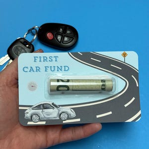 Gepersonaliseerde geldkaart voor autofonds | Geldkaarthouders | | Cadeau voor tieners | Betaalpas | Verjaardagscadeau Eerste autocadeau Cadeau nieuwe auto