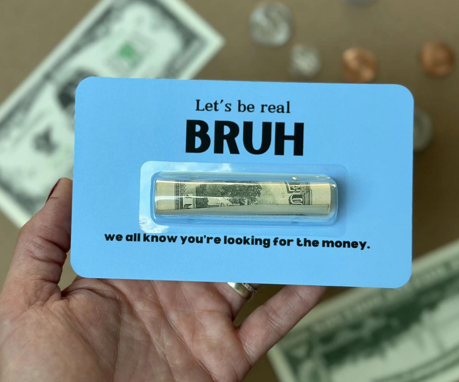 Funny Gift for Teen Boy Bruh Money Card Gift | Teens Gifts  display picture 1