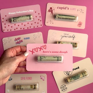 Money Cards pour la Saint-Valentin, fonds de spa pour rendez-vous | Faites-vous plaisir Idées cadeaux d'anniversaire Cadeau romantique pour femme - Carte à emporter - Pâte xoxo